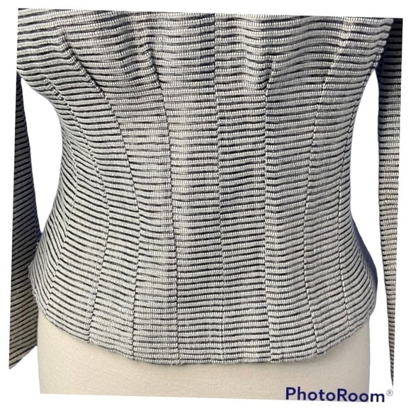 Lafayette 148 Women Gray Black  Metallic Shimmer Zipper Front Jacket Blazer - Picture 5 of 12